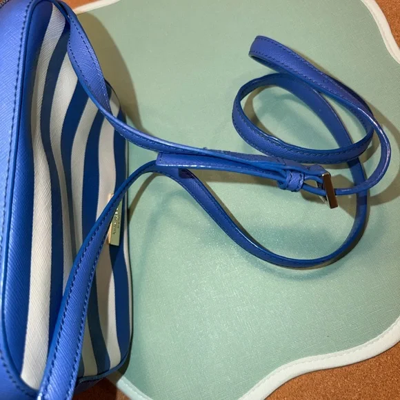 Kate Spade Make a Splash Mindy striped crossbody bag cat-eye sunglasses appliqué - Picture 7 of 9